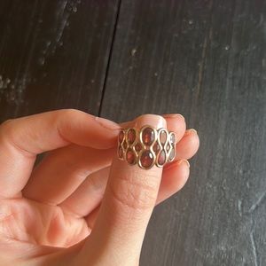 gold plated garnet ring